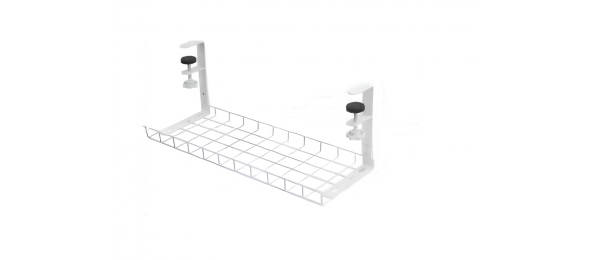 Кабель канал под стол на струбцине белый 350 мм