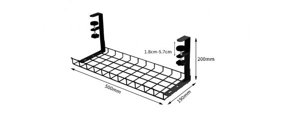 Кабель канал сетка под стол на струбцине 500 мм